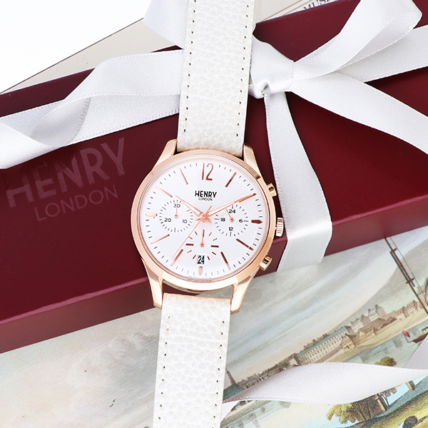 HENRY LONDON レザーウォッチ HL34-MS-0444