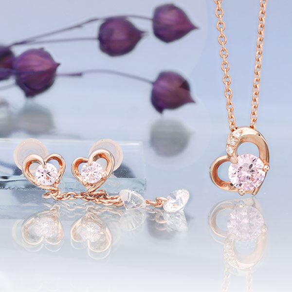 Sweet Rose レディース ステンレスネックレス STN002-PK