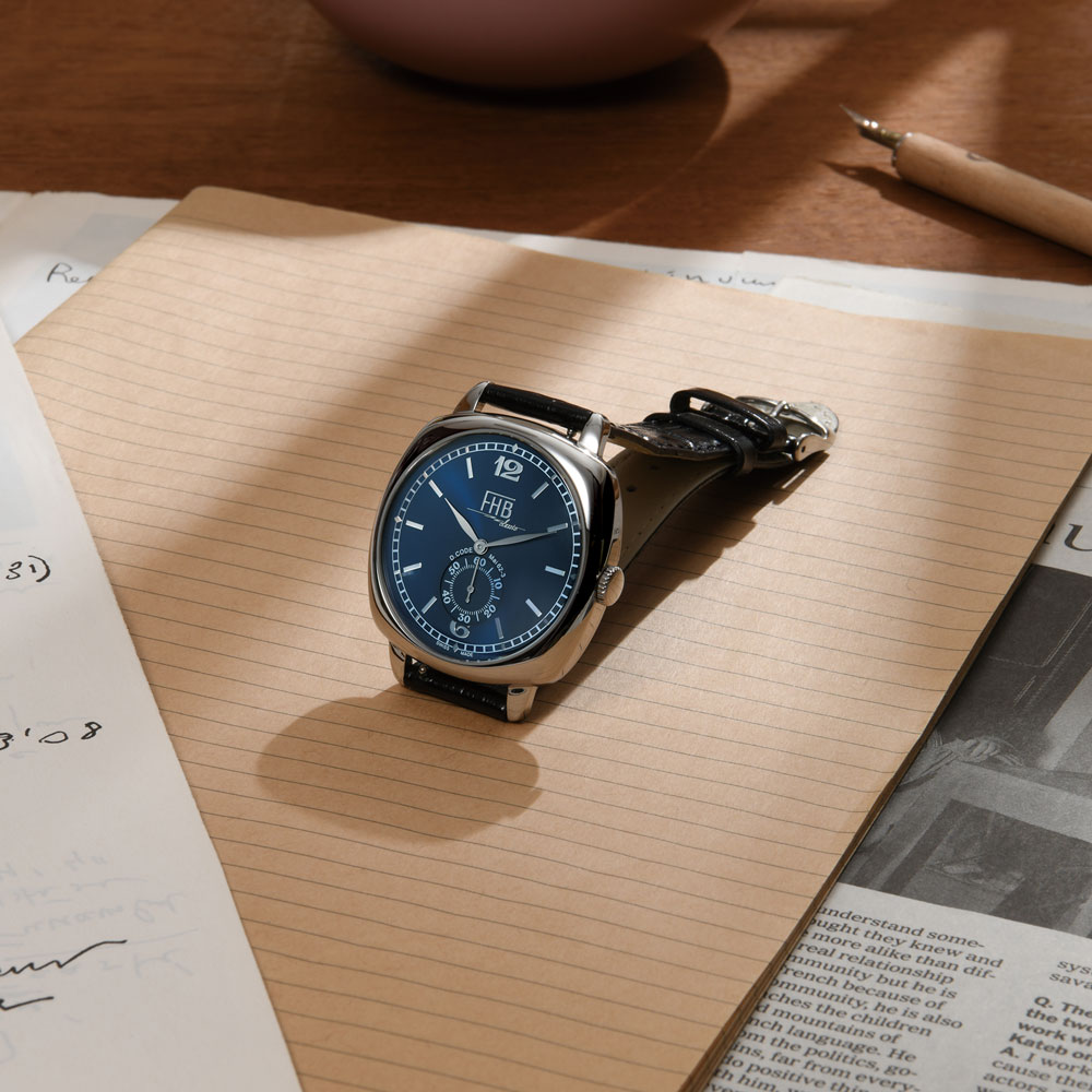 FHB メンズ レザーウォッチ(腕時計) F901-SVBL