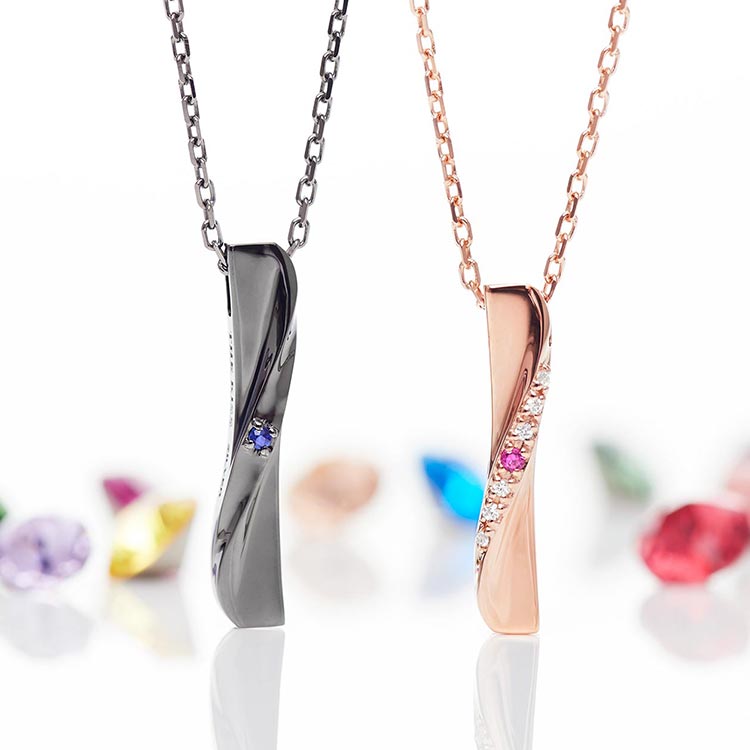 THE KISS シルバーペアネックレス JW-SN1835-JW-SN1834