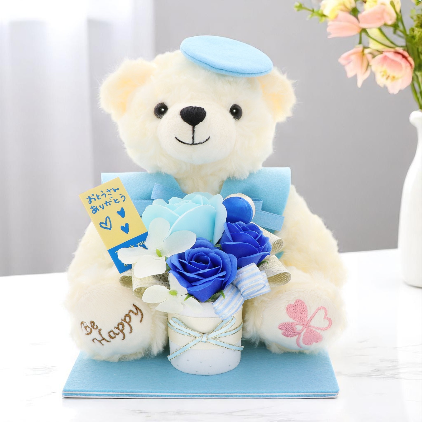 お花ソムリエ フラワー ソープフラワー 水色 PF-A-20007-AQF