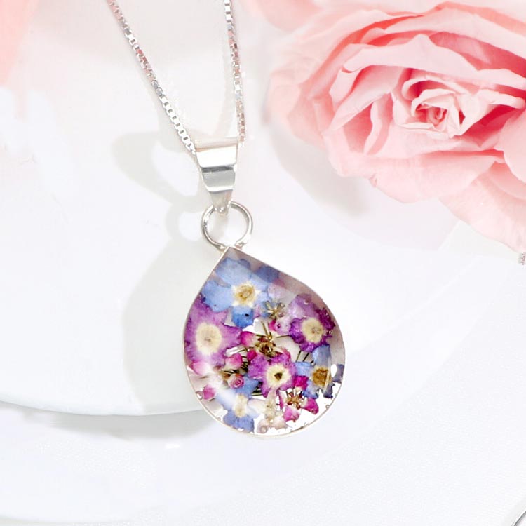 フラワーアクセサリー Candy Flower レディース シルバーネックレス BLP05