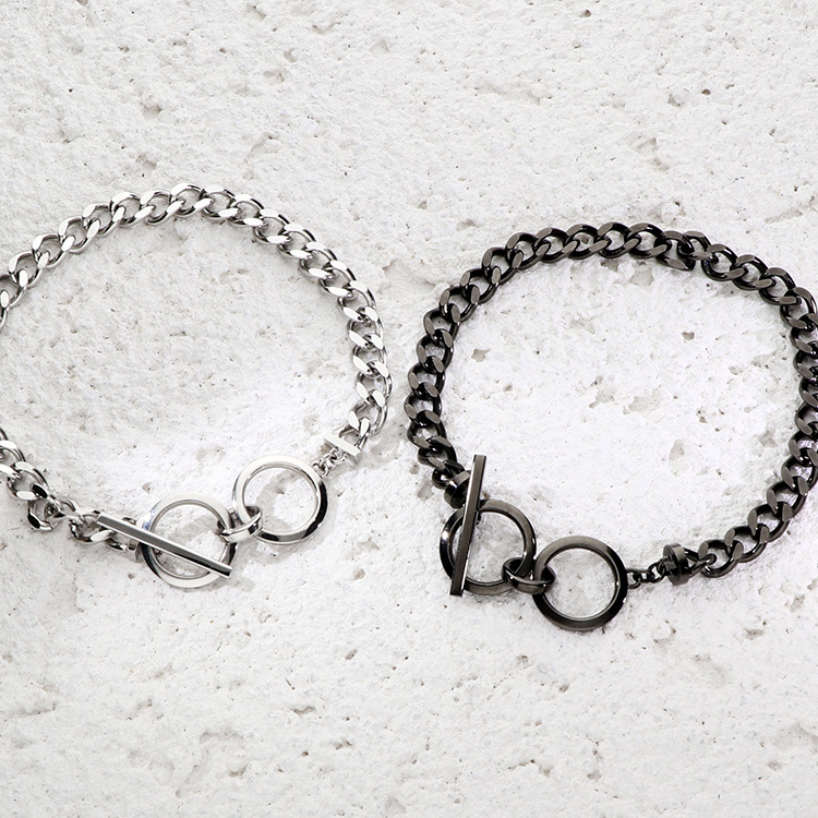 Sweet Rose ステンレスペアブレスレット STB001-BK-S