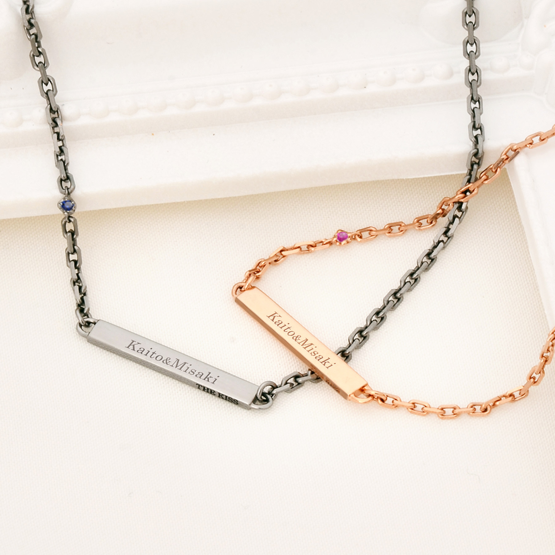 THE KISS シルバーペアブレスレット JW-SBR2501-JW-SBR2500