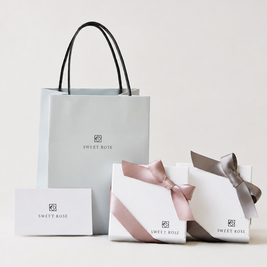 SWEET ROSE のショッパーとギフトボックス