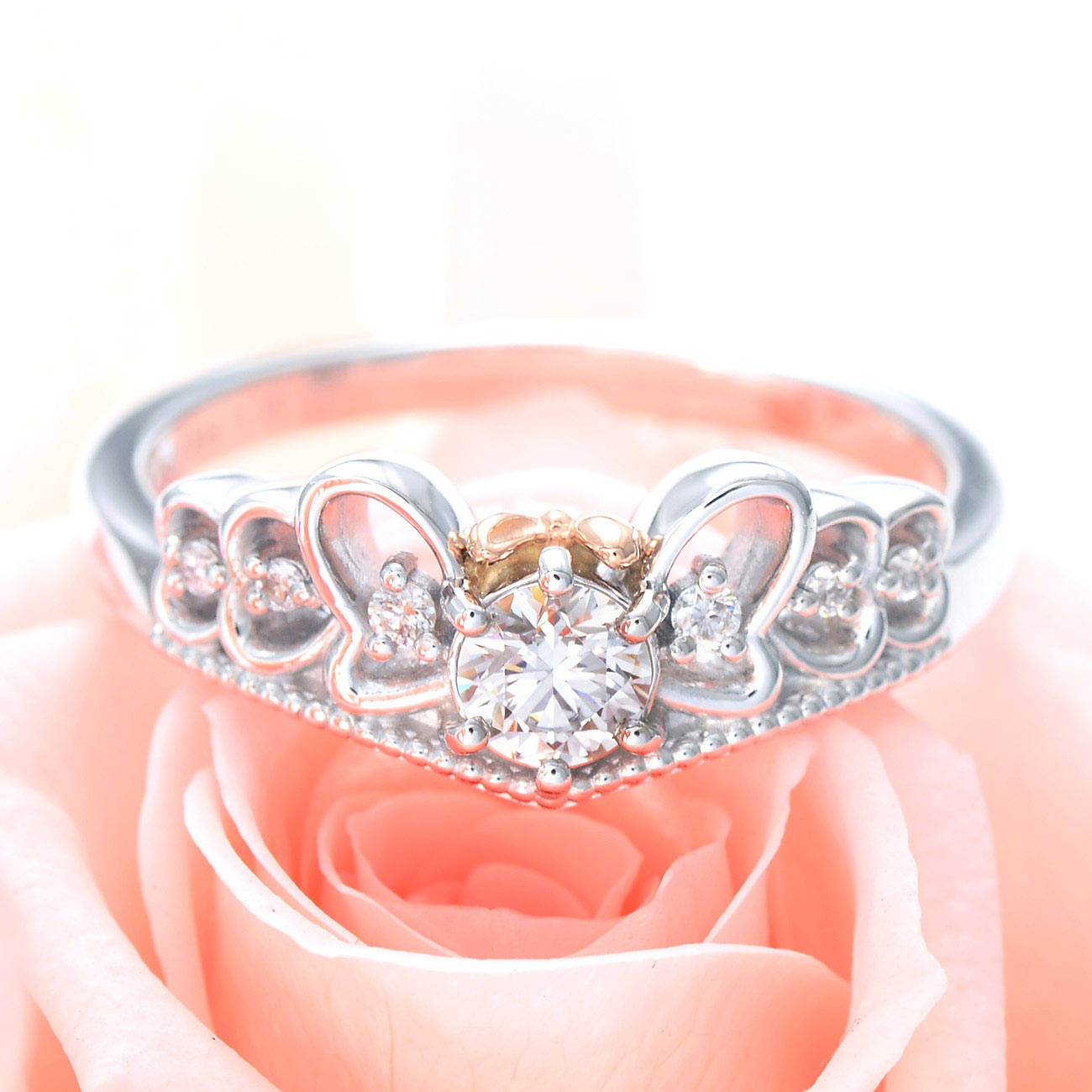 Disney レディース プラチナエンゲージリング DE17-P005D