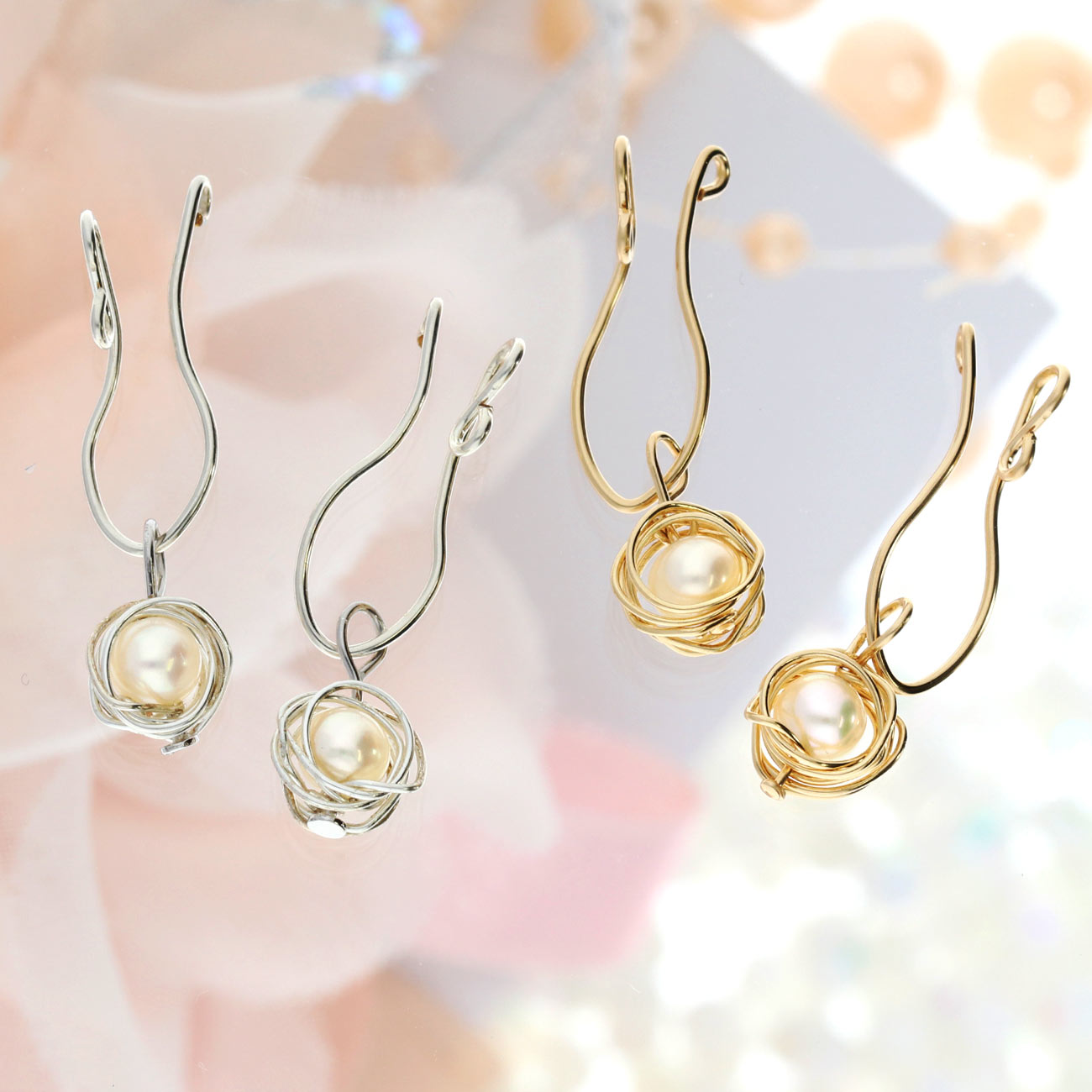 UZUOU レディース ゴールドフィルドイヤリング