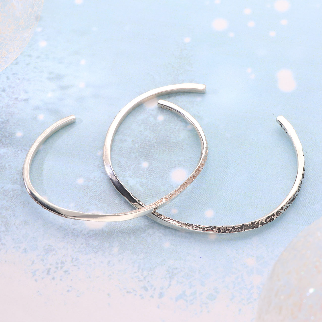 AQUA SILVER シルバーペアバングル BG-117F-BG-118