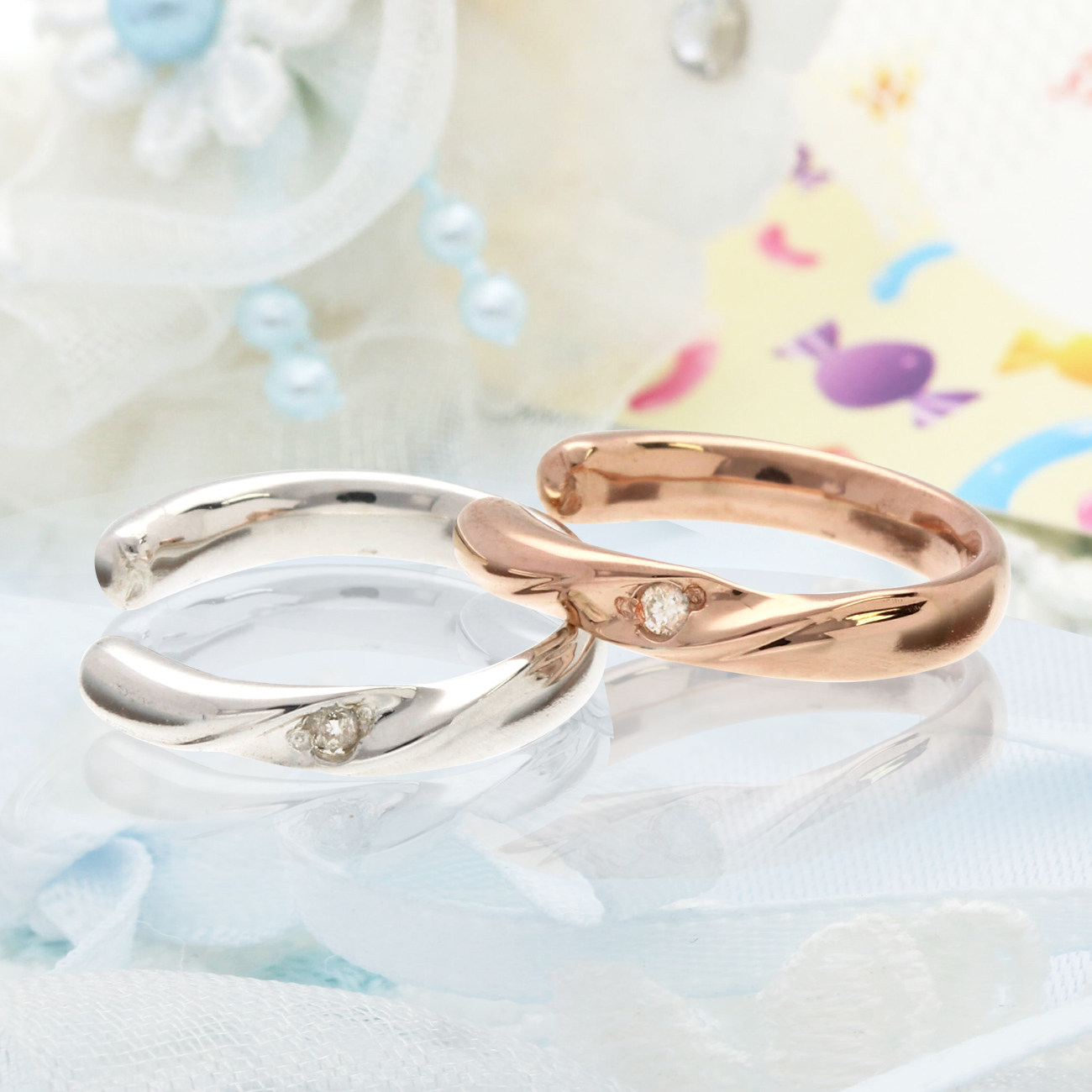 THE KISS シルバーペアイヤーカフ JW-SEC701DM-JW-SEC700DM