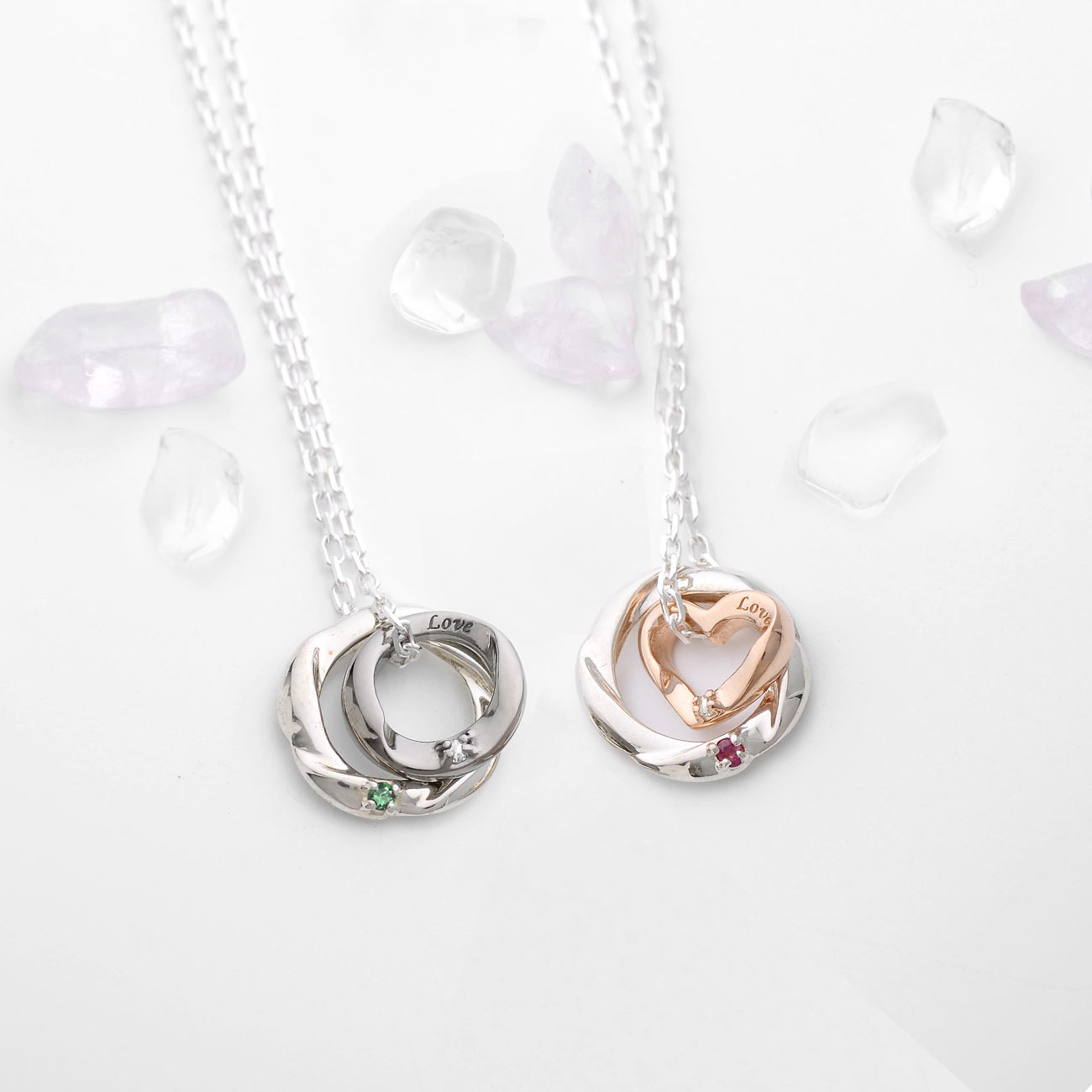 THE KISS シルバーペアネックレス JW-SN701DM-JW-SCH700-JW-SN700DM-JW-SCH700