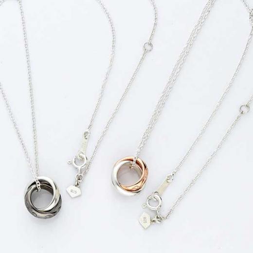 シルバーペアネックレス