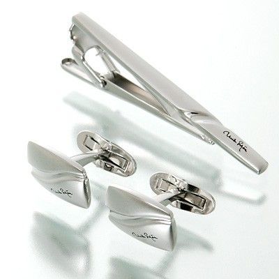 ブラスカフス&タイピンセット