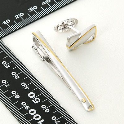 ブラスカフス&タイピンセット