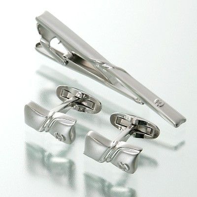 ブラスカフス&タイピンセット