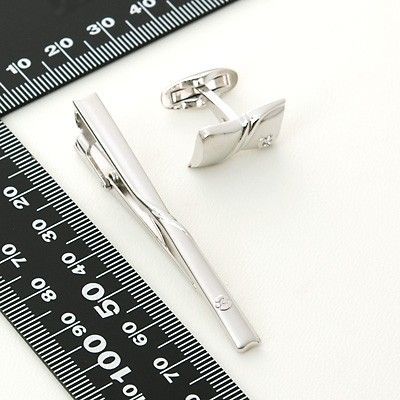 ブラスカフス&タイピンセット