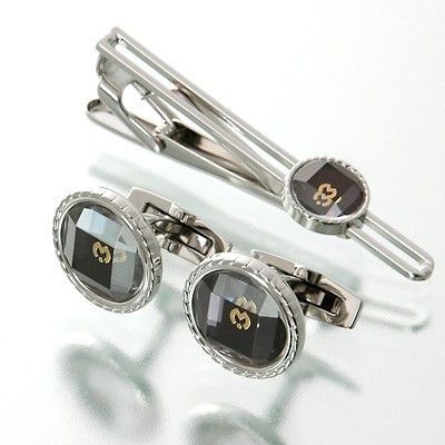 ブラスカフス&タイピンセット