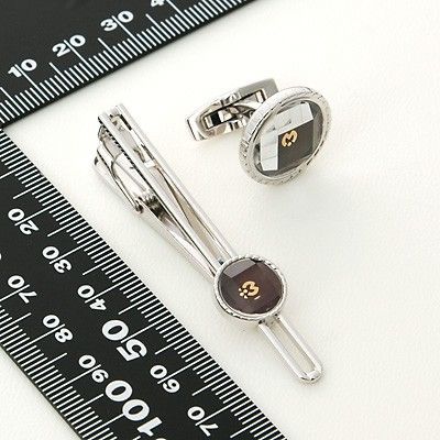 ブラスカフス&タイピンセット