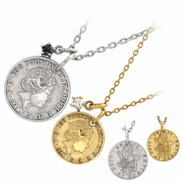 LION HEART ステンレスペアネックレス