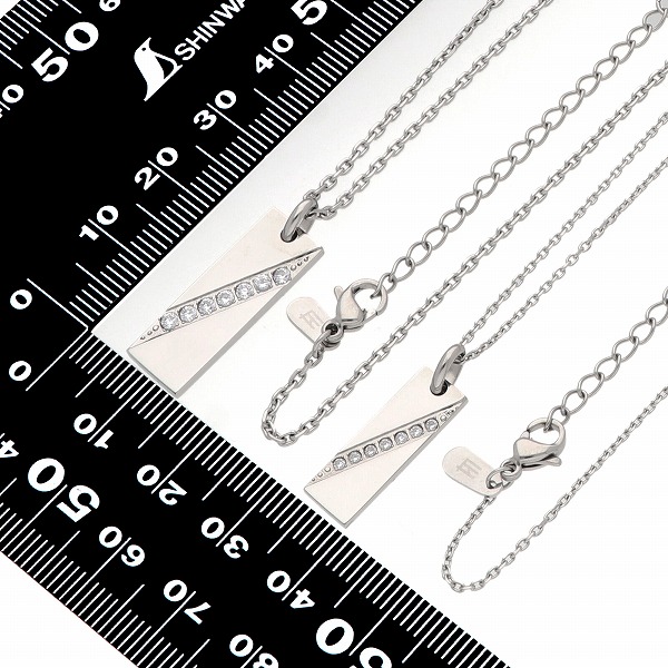 ステンレスペアネックレス