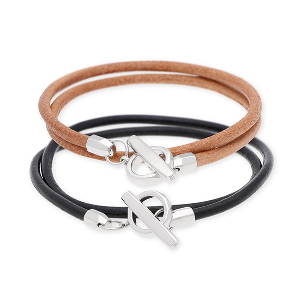 LION HEART レザーペアブレスレット