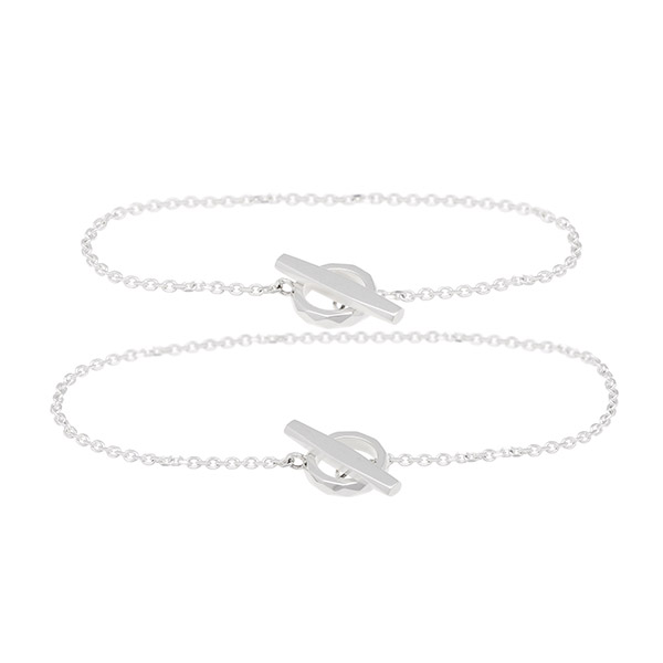 LION HEART シルバーチェーンペアブレスレット