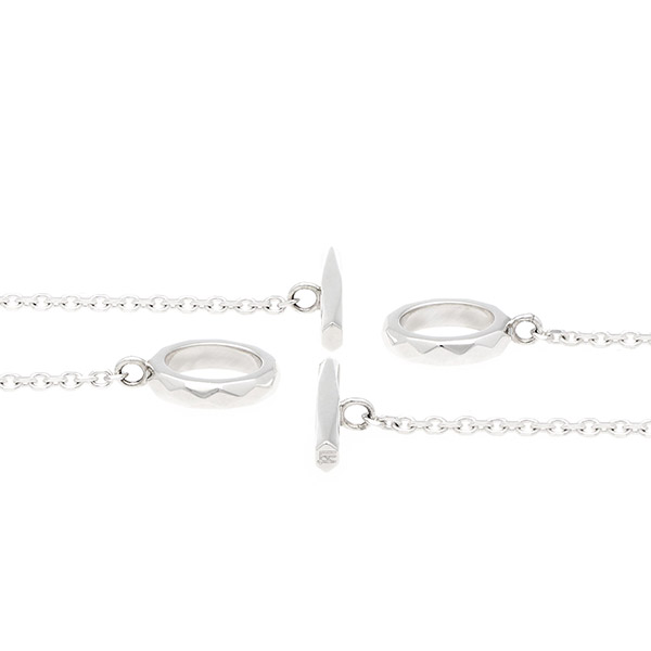 シルバーチェーンペアブレスレット