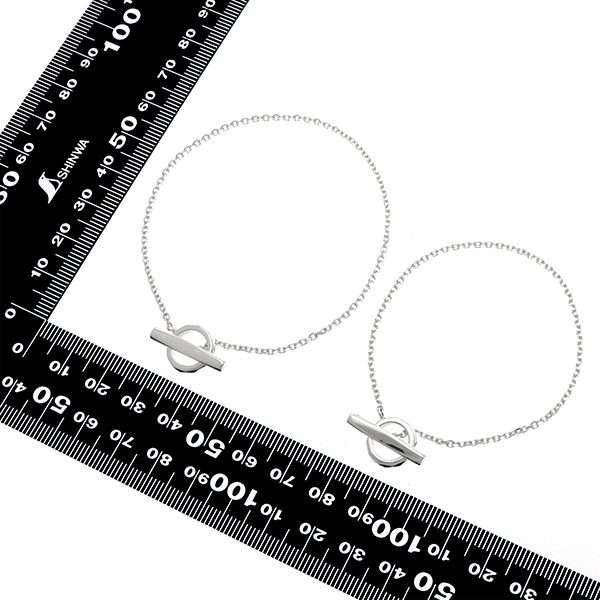 シルバーチェーンペアブレスレット