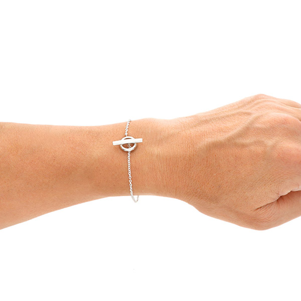 シルバーチェーンペアブレスレット