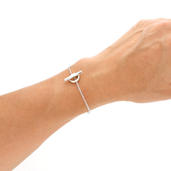 シルバーチェーンペアブレスレット