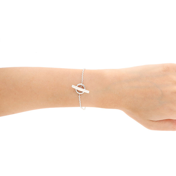 シルバーチェーンペアブレスレット