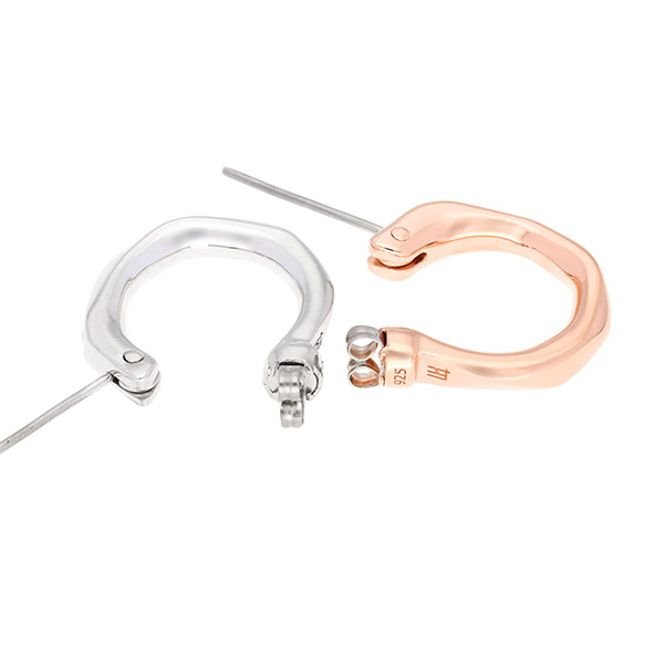 シルバーペアピアス