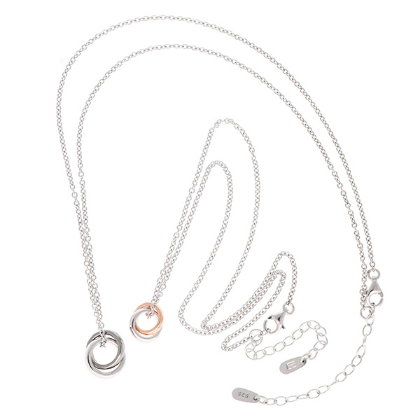 シルバーペアネックレス