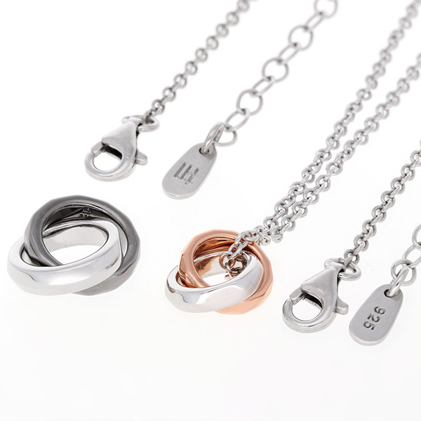 シルバーペアネックレス