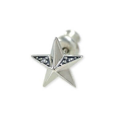 M'S COLLECTION シルバースタッドピアス(片耳用)