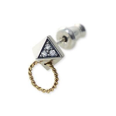 M'S COLLECTION シルバースタッドピアス(片耳用)