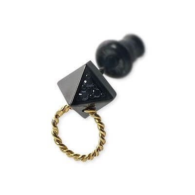 M'S COLLECTION シルバースタッドピアス(片耳用)