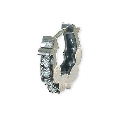 M'S COLLECTION シルバーフープピアス(片耳用)