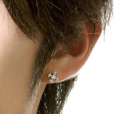シルバースタッドピアス(片耳用)