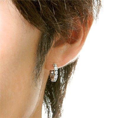 シルバーフープピアス(片耳用)