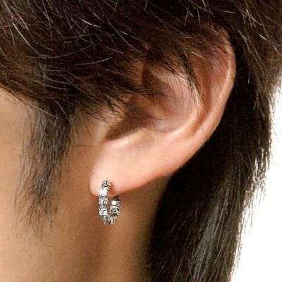 シルバーフープピアス(片耳用)