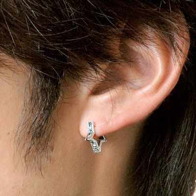 シルバーフープピアス(片耳用)