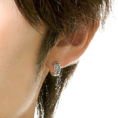 シルバーフープピアス(片耳用)