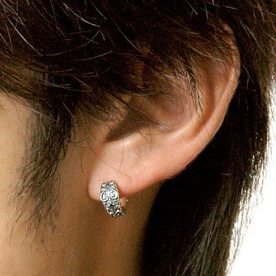 シルバーフープピアス(片耳用)