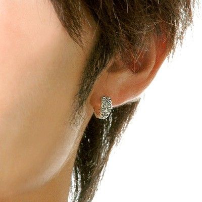 シルバーフープピアス(片耳用)