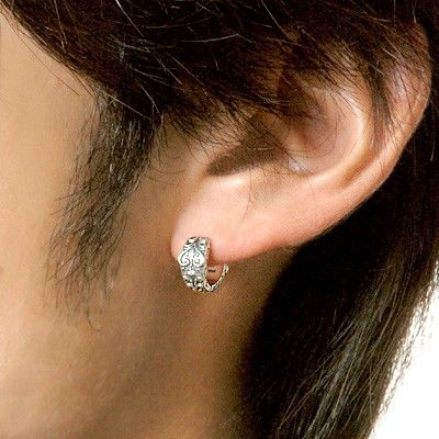 シルバーフープピアス(片耳用)