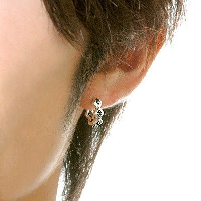 シルバーフープピアス(片耳用)