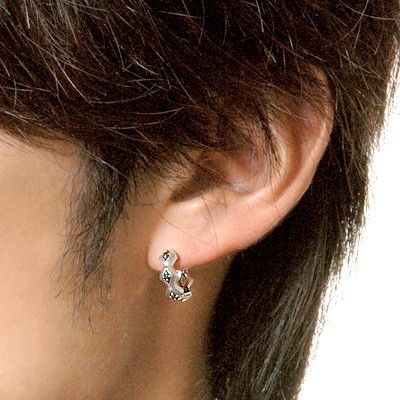 シルバーフープピアス(片耳用)