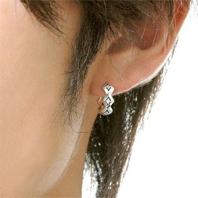 シルバーフープピアス(片耳用)