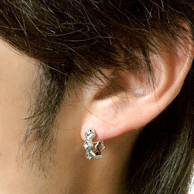 シルバーフープピアス(片耳用)