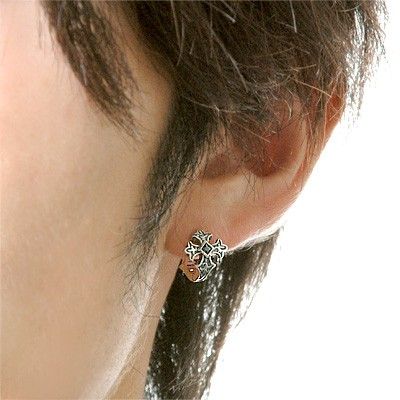 シルバーフープピアス(片耳用)